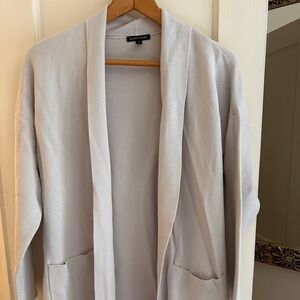 NWOT - Eileen Fisher cream silk and cotton cardigan.